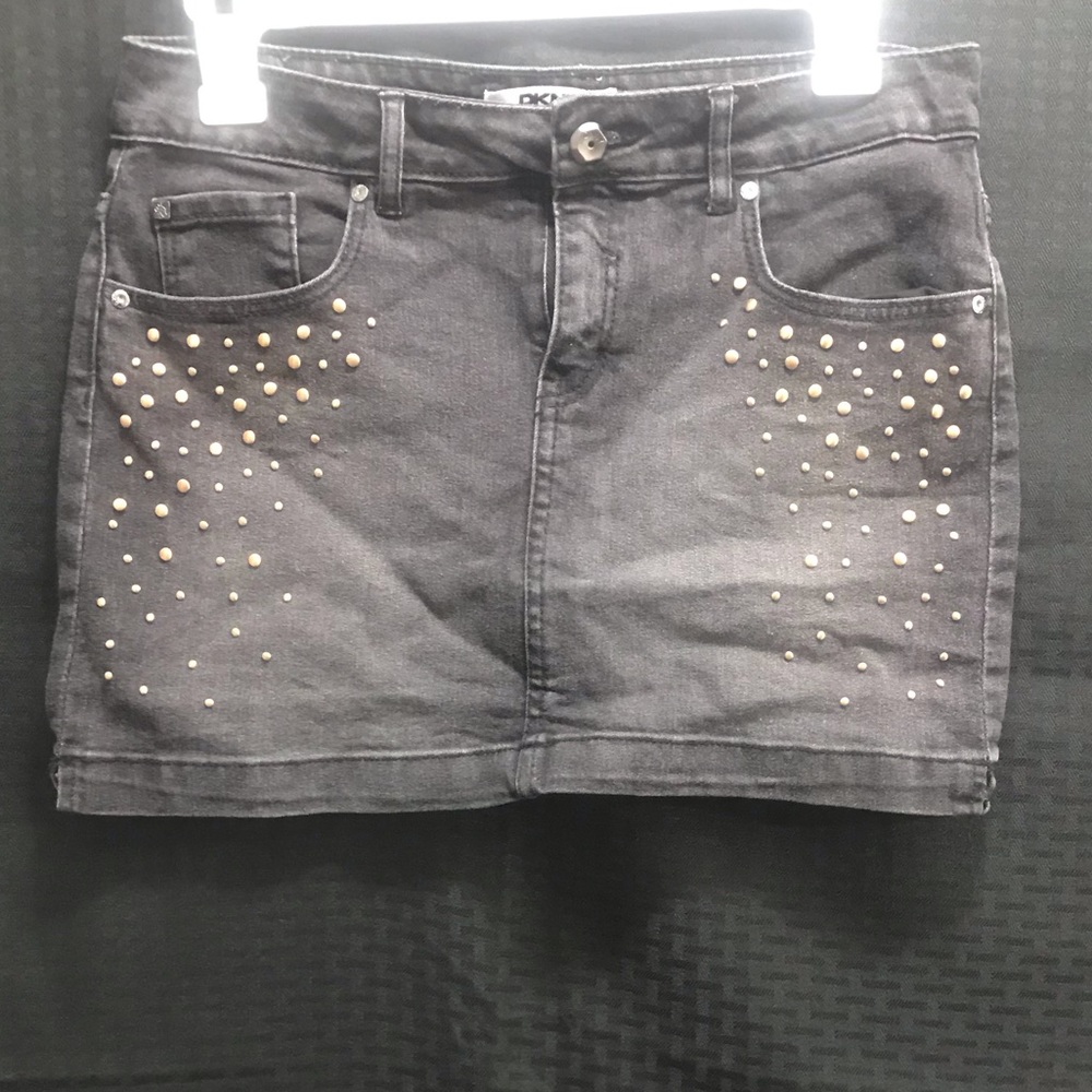 DKNY Black Jean Skirt size 16